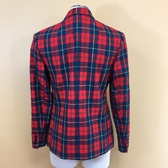 Vintage Pendleton 100% Wool Plaid Blazer - Picture 4 of 7